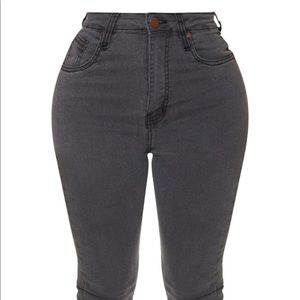 Charcoal High Waisted Skinny Jeans